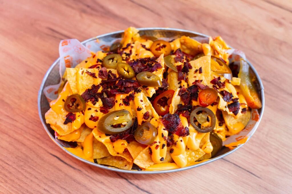 fuente de nachos tex Mex SHELBY´S Smash burger entrante