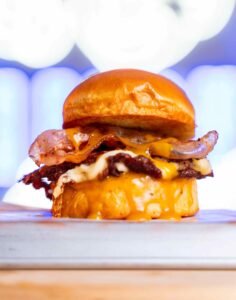 Burger smash con pan de papa